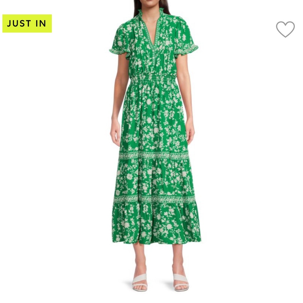 Floral Green Maxi Dress